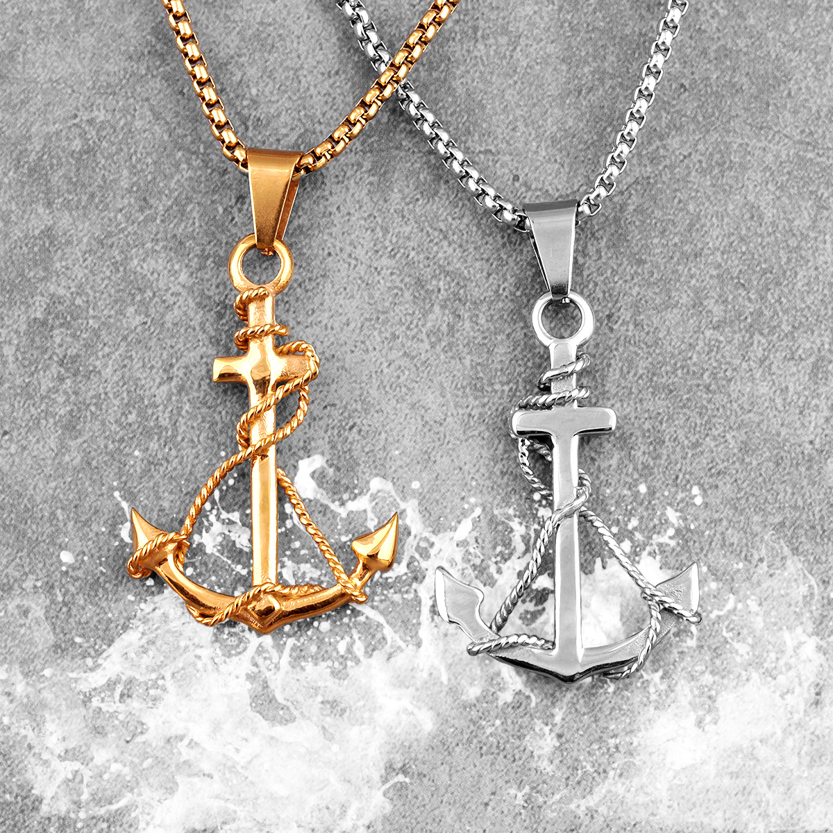 Golden Silver Color Anchor Men - مراجعة Battle Rope Anchor وسعره