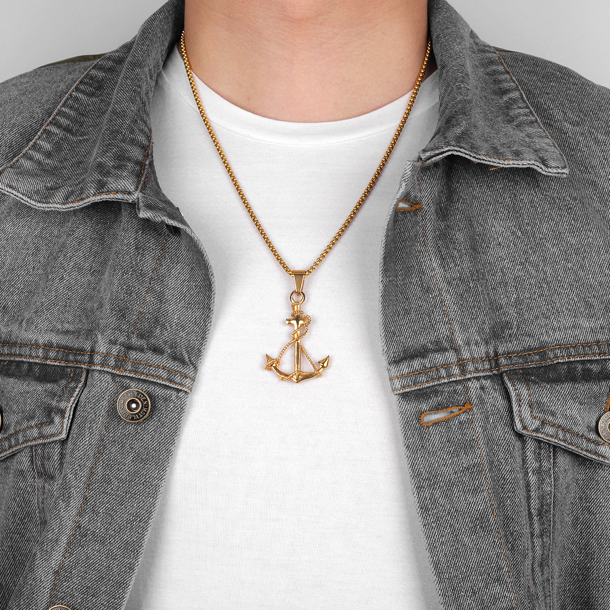Golden Silver Color Anchor Men - مراجعة Battle Rope Anchor وسعره
