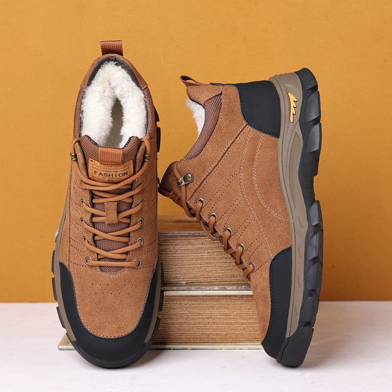 Men Winter Leather Shoes Warm  - مراجعة Crossfit Outdoor وسعره