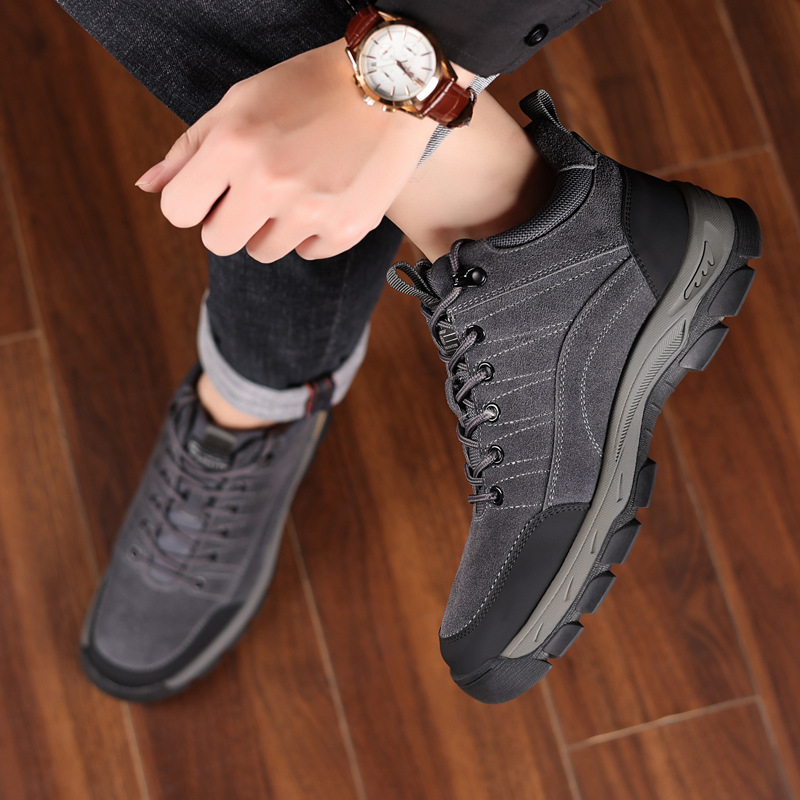 Men Winter Leather Shoes Warm  - مراجعة Crossfit Outdoor وسعره