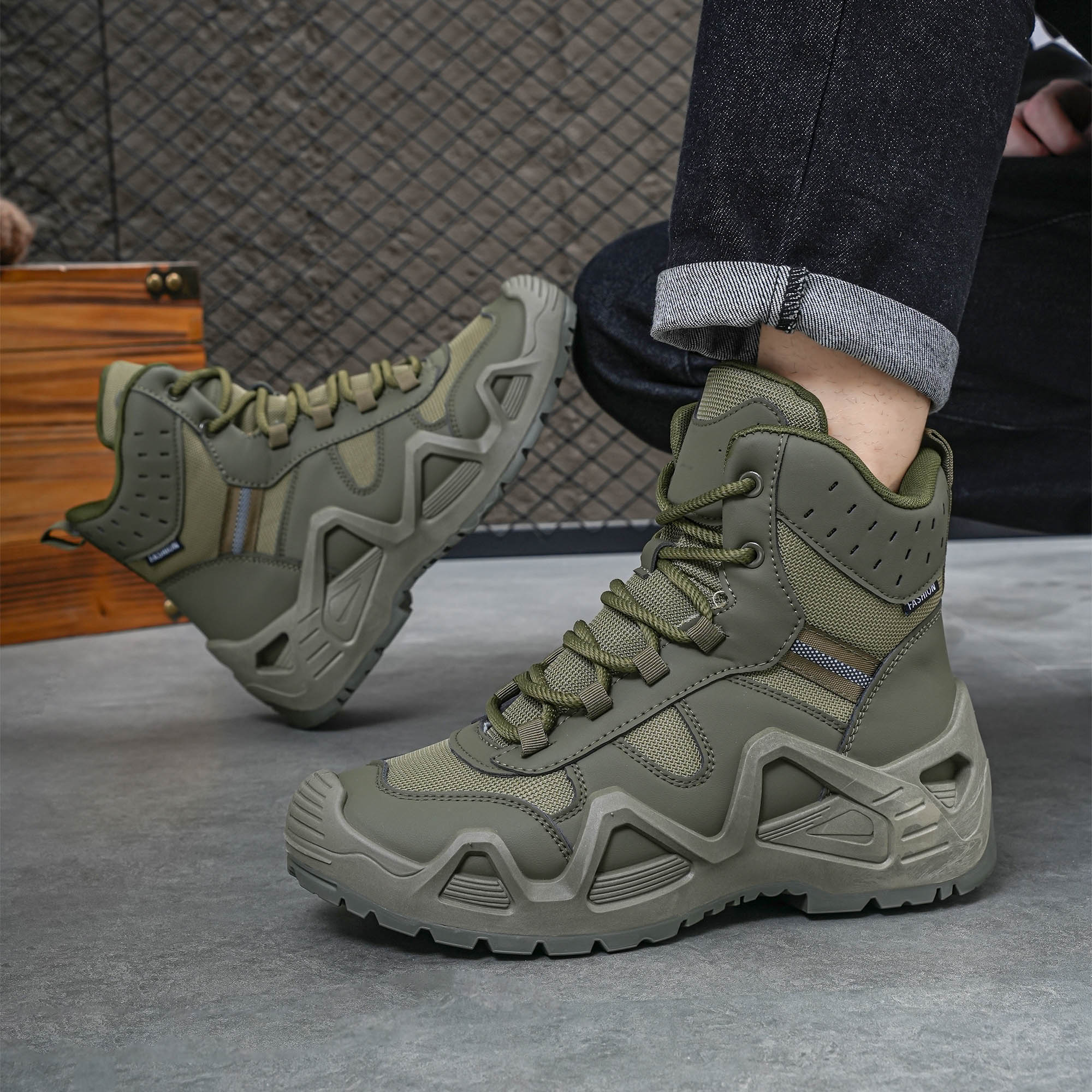 Men's high top boots, hiking b - مراجعة Crossfit Outdoor وسعره