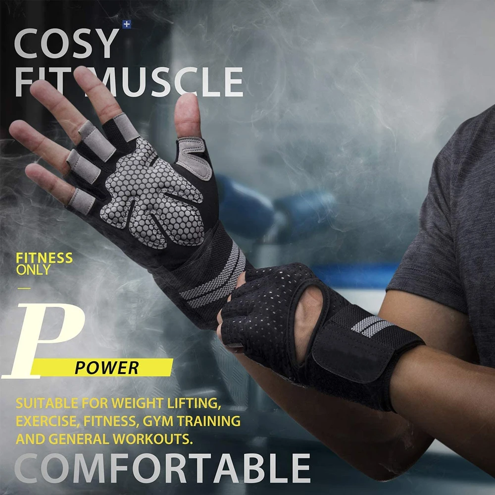 1Pair Half Finger Gym Fitness  - مراجعة Crossfit G وسعره